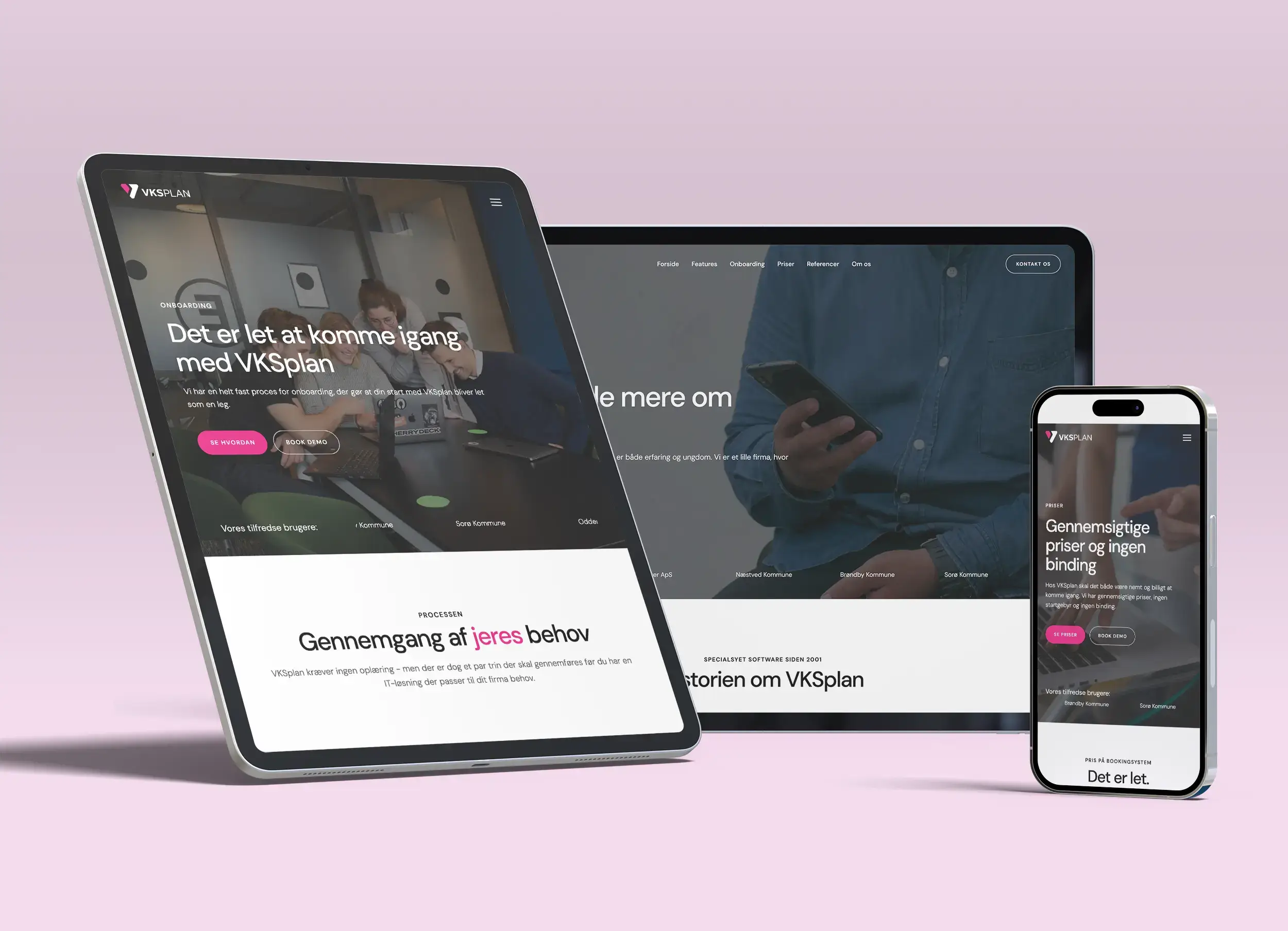 Responsiv hjemmeside til bookingsystem