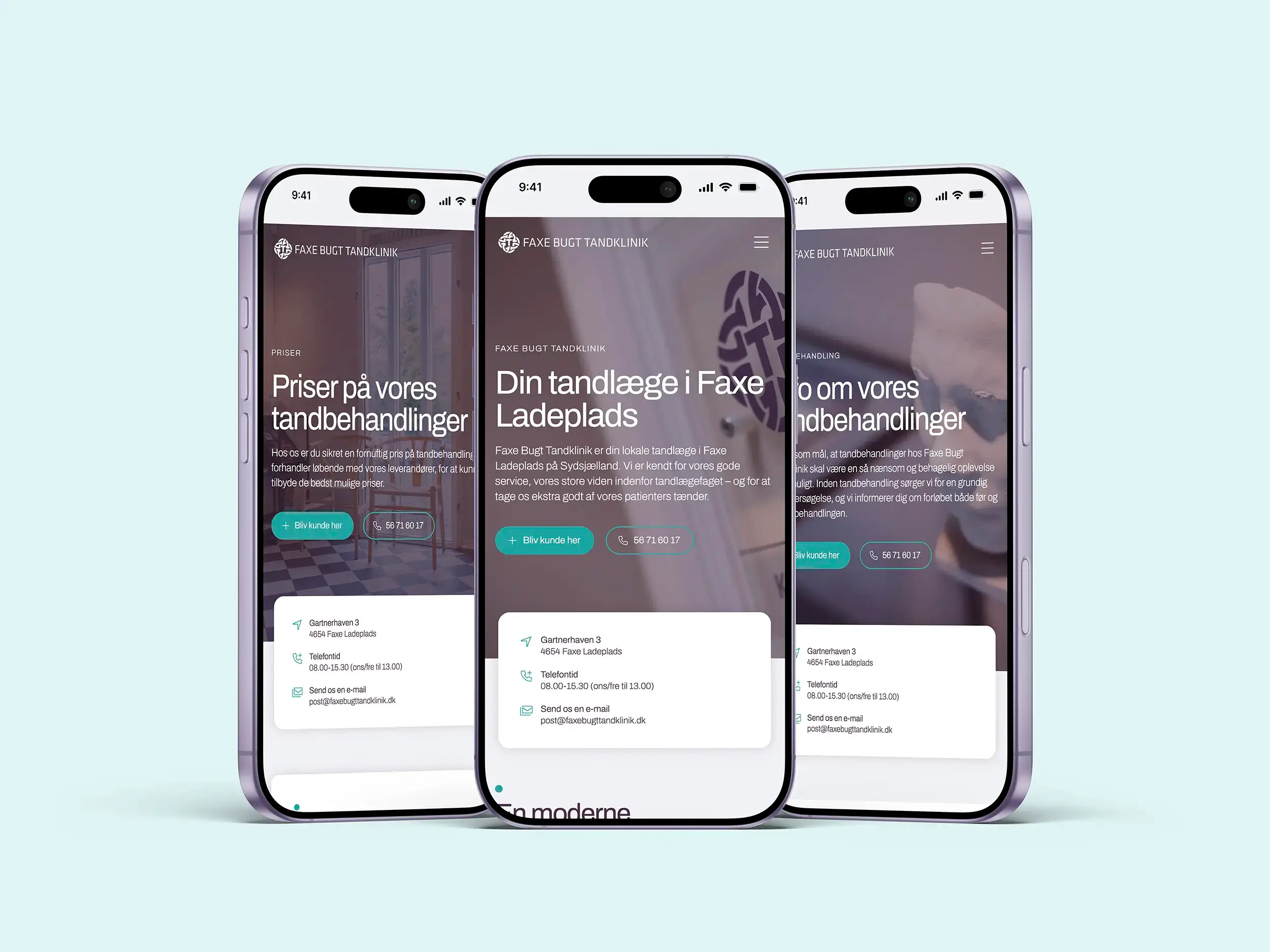 Responsiv hjemmeside til faxe bugt tandklinik