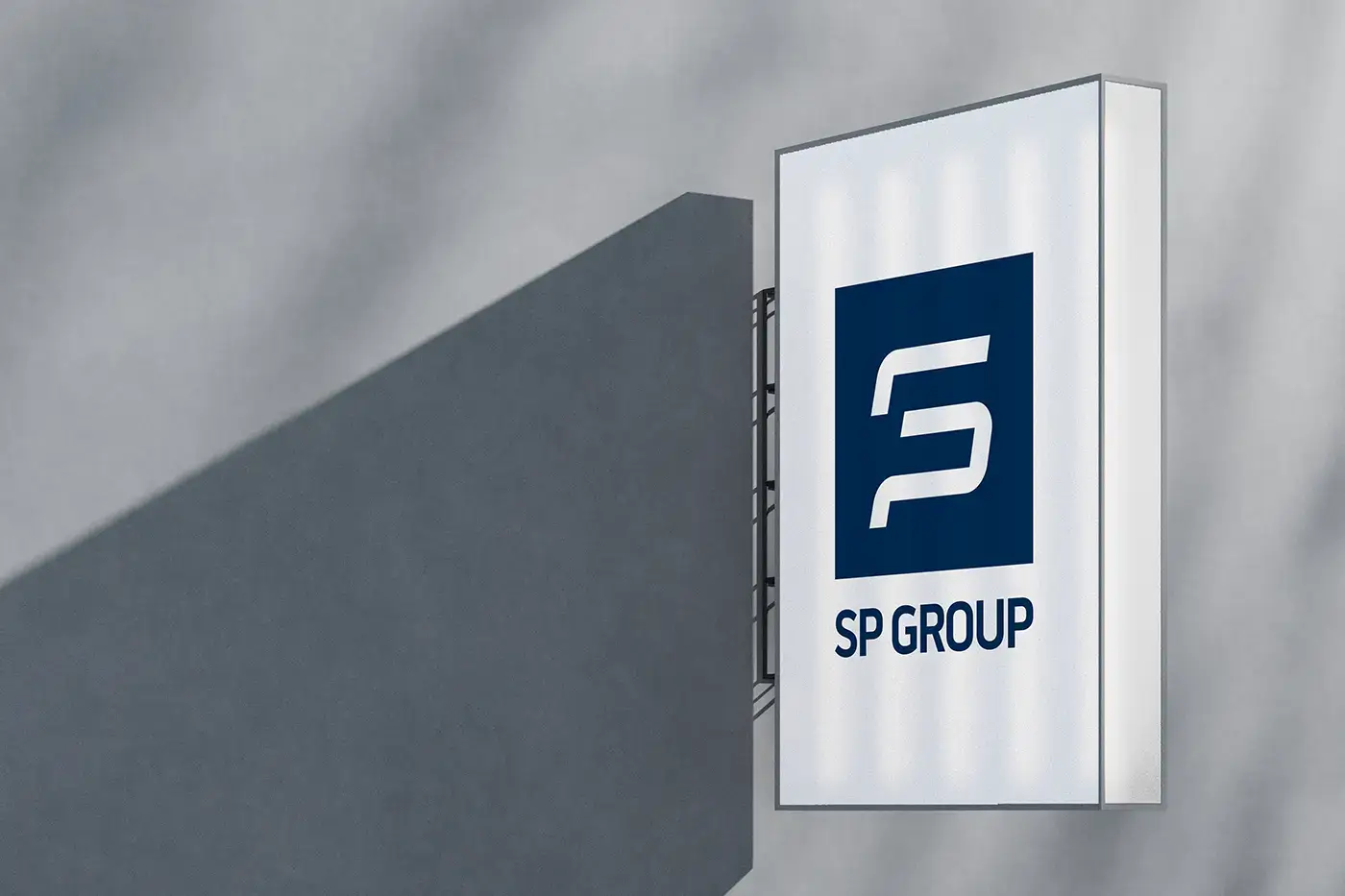 SP Group skilt med logo