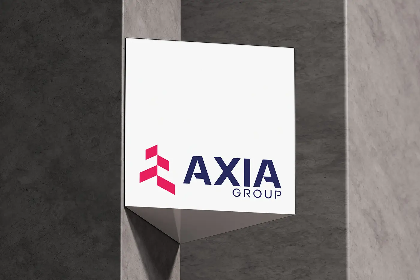Axia group abstrakt logodesign